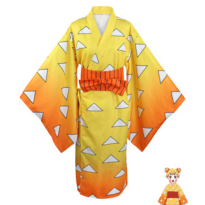 Disfraz de Cosplay de Kamado Tanjiro, Kimono a Cuadros Verde y Negro con Obi Rojo, Juego de Rol de Anime, Talla Adulto Unisex - Product Image 2