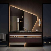 Meuble-lavabo de salle de bain avec vasque et plan de travail, design moderne personnalisé, fabrication chinoise directe, prêt à assembler (RTA), fournisseur chinois