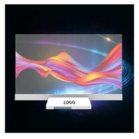 Écran OLED transparent personnalisé de 55 pouces avec logo, résolution 2K, pour signalétique interactive commerciale de luxe en magasin et centre commercial