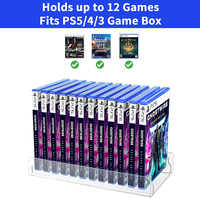 Support d'organisateur de stockage de jeu vidéo en acrylique pour PS5 PS4 PS3 support de jeu présentoir stockage de boîtier de jeu