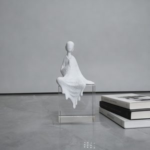 Statuetta di Buddha in Resina Stile Zen, Scultura Minimalista di Buddha, Ornamento di Alta Gamma per Soggiorno e Decorazione d'Interni - Product Image 2