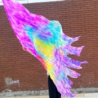 Drapeaux de danse de louange en soie, éventails de danse prophétique, drapeaux fluides pour le ministère, Banderas De Danza Cristiana