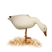 Décoration réaliste de canard blanc d'extérieur, ornement debout, piquet, décoration paysagère, leurre pour la chasse, leurre de canard