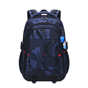 Sac d'école imperméable pour collège/lycée, grande capacité, réduction de la charge, protection de la colonne vertébrale, camouflage, polyester, moderne - Product Image 5