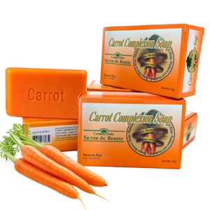 Sapone Naturale alla Carota con Estratti Vegetali per Illuminare la Pelle e Donare un Aspetto Radioso e Giovanile, Detergente per Viso e Corpo 125g Ciascuno - Product Image 1