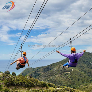 Kit de tyrolienne robuste personnalisé avec accessoires complets pour parcs d'attractions, tyroliennes, Flying <span class=keywords><strong>Fox</strong></span>, Zip Wire - Product Image 1