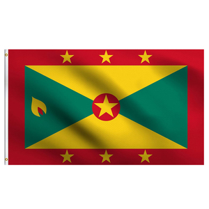 Grenada <strong>Flag</strong> 3x5 Ft Light Polyester Panamanian Banner Fade Resistant Vivid Colors 150x90cm for Indoor Outdoor - Product Image 1