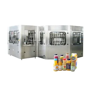 Máquina de enchimento de líquido garrafada 3 em 1, linha para garrafagem de suco de estimação, monoblock gravity, máquina de enchimento 20000bph