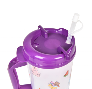 32 Ounce Eco-Friendly Plastic <b>Travel</b> <b>Mug</b> <b>with</b> Swivel Lid <b>Handle</b> Straws (Custom Logo) for Sale - Product Image 2