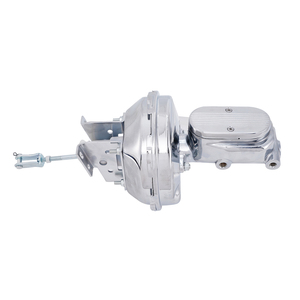 Chrome 9&quot; Single <strong>Power</strong> <strong>Brake</strong> <strong>Booster</strong> W/ Milled Master Cylinder for 1964-72 Chevy A-Body for GM - Product Image 3