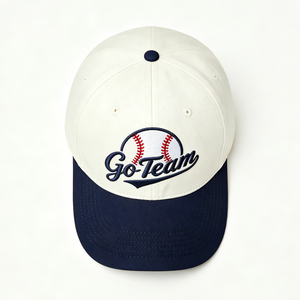 Casquette de baseball brodée 6 panneaux Go Team, chapeau de soleil ajustable pour hommes et femmes, casquette de sport décontractée pour le golf, la course et les activités de plein air - Product Image 2