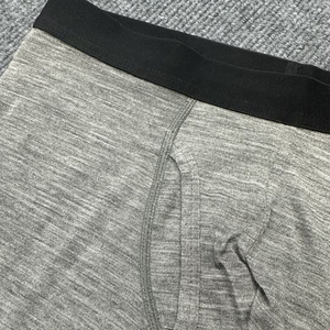 CELINNE <b>Custom</b> Plus Size Men <b>Boxer</b> Briefs Mid-Rise Solid Gray Cotton Breathable Men Underwear with Front Fly - Product Image 2