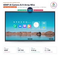 Tableau blanc interactif intelligent 4K pour l'enseignement en classe, 75, 86, 98 pouces, multi-touch 40 points, pour l'enseignement en classe