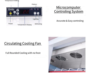Phong cách mới thương mại đồ uống tủ lạnh đồ uống hiển thị mát đôi cửa tủ lạnh cho siêu thị - Product Image 5