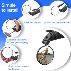 1pcs Universal กระจกมองหลังจักรยานปรับหมุนมุมกว้างขี่จักรยานแฮนด์ด้านหลังสําหรับ Mtb จักรยานอุปกรณ์เสริม - Product Image 3