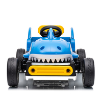 BBJ TOYS Voiture électrique pour enfants avec télécommande, modèle tête de requin adorable, 12V, fonctionne sur piles