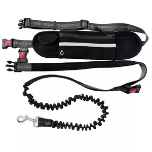 Guinzaglio a mani libere per cani con tasca a cerniera regolabile in vita impermeabile cintura riflettente ammortizzante funzionale Bungee guinzaglio per cani - Product Image 5