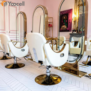 Yoocell cadeira de salão de beleza, móveis de salão de beleza, cadeira de salão de beleza, cadeirinha de barba dourada, china para venda - Product Image 1