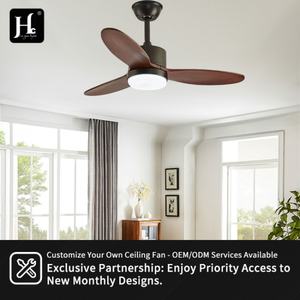 Hot selling unique design indoor/outdoor <b>ceiling</b> <b>fan</b> <b>with</b> LED <b>light</b> quality 3 blades solid wood DC motor <b>remote</b> <b>control</b> switch - Product Image 5