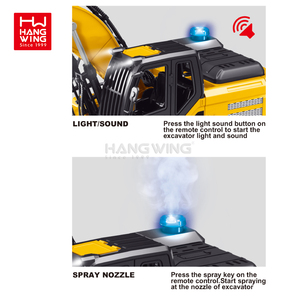 Hw 11ch RC Mô phỏng bánh xích máy xúc đồ chơi đồ chơi 1:18 xe tải xây dựng 2.4G theo dõi kỹ thuật máy xúc Xe Quà tặng tốt nhất - Product Image 5