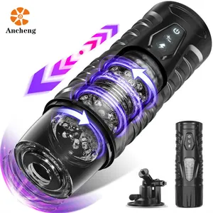 New Automatic Male Masturbator Cup with 7-Frequency Thrusting 360 Degrees Rotating Penis Massager Machine Sex Toys for Men