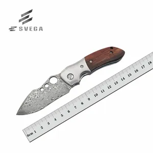 ハンティングナイフ屋外ナイフ保護用ダマスカス刃と男性用ナイフ