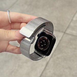 Bracelets de montre en acier inoxydable à boucle magnétique en maille milanaise pour <span class=keywords><strong>Apple</strong></span> <span class=keywords><strong>Watch</strong></span> Series 11 10 42 46 40 49 mm, <span class=keywords><strong>bracelet</strong></span> de poignet, <span class=keywords><strong>bracelet</strong></span> de montre - Product Image 4