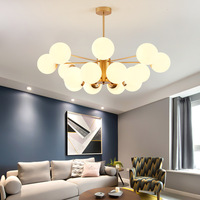 Lustres d'intérieur vintage au design élégant, très demandés, luminaires de plafond de luxe modernes, lampes suspendues en verre blanc nordique