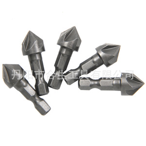 Mr <b>Drill</b> Hex Shank Five Blade Chamfering <b>Bit</b> 12.7mm Carbide Woodworking Countersink <b>Drill</b> <b>Bit</b> - Product Image 1
