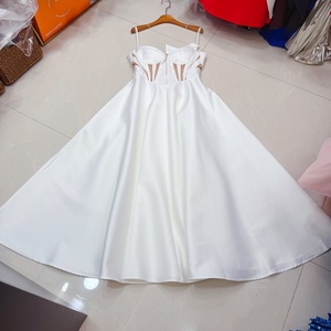 cream colored evening dresses Slit Long Prom Dress by LaDivine CD7485 main image 1