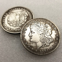 Pièce de monnaie Morgan en argent de 45 mm, années 1881, 1878, 1898, 1921, objets de collection anciens, cadeaux