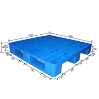 Palette en plastique industrielle à usage unique, norme européenne, Shandong Linyi, 4 voies, écologique, 100x100, 100% PP/HDPE vierge, 4T