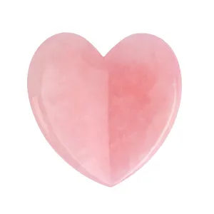 Wholesale New Products Bulge Pink Quartz Heart Massage Amethyst Gua Sha Board Crystals Healing Stones