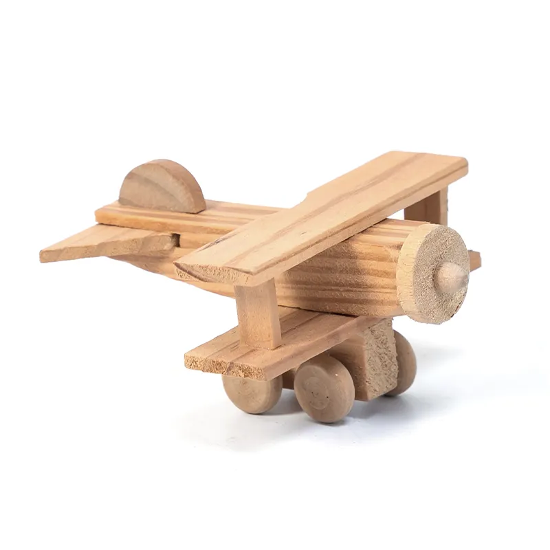 Giocattoli educativi per bambini piccoli aeroplani in legno massello artigianato in vendita