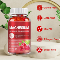 Bonbons gélifiés au glycinate de magnésium en vrac avec étiquette personnalisée OEM, supplément de vitamine D et B6 pour adultes, adolescents, hommes et femmes