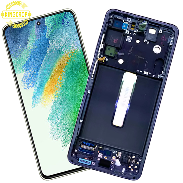 Super Amoled for Samsung S21FE 5G G990 Mobile Phone LCD, for Galaxy S21 FE 5G Screen, for Samsung S21 FE 5G Display With Frame