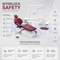 Sillón Dental Integrado con Motor Silencioso, Capacidad de Carga de 250 kg, con Escupidera de Cerámica para Tratamiento Endodóntico y Canal Radicular