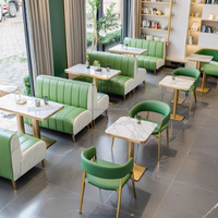 Banquette de Café Moderne sur Mesure, Tables et Chaises pour Restaurant Fast-Food, Mobilier de Cafétéria, Banquettes de Restaurant