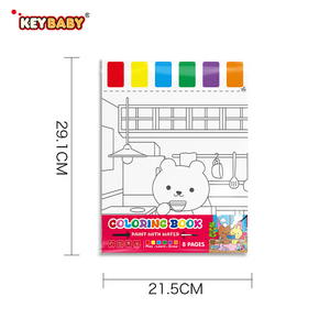 Livre de <span class=keywords><strong>coloriage</strong></span> <span class=keywords><strong>à</strong></span> l'aquarelle éducatif Keybaby, 12 thèmes, 8 pages, jouet artistique et créatif facile <span class=keywords><strong>à</strong></span> utiliser pour les enfants - Product Image 6