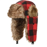 Chapeau de trappeur camouflage coupe-vent portable avec cache-oreilles en fausse fourrure pour l'hiver, activités de plein air, randonnée, camping, escalade, taille adulte