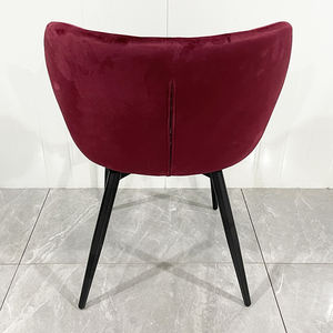 Nhung hiện đại vải Ergonomic kim loại cầm tay chân của khách chờ đợi tiếp tân phòng ăn ghế với cánh tay cho khách sạn căn hộ - Product Image 6