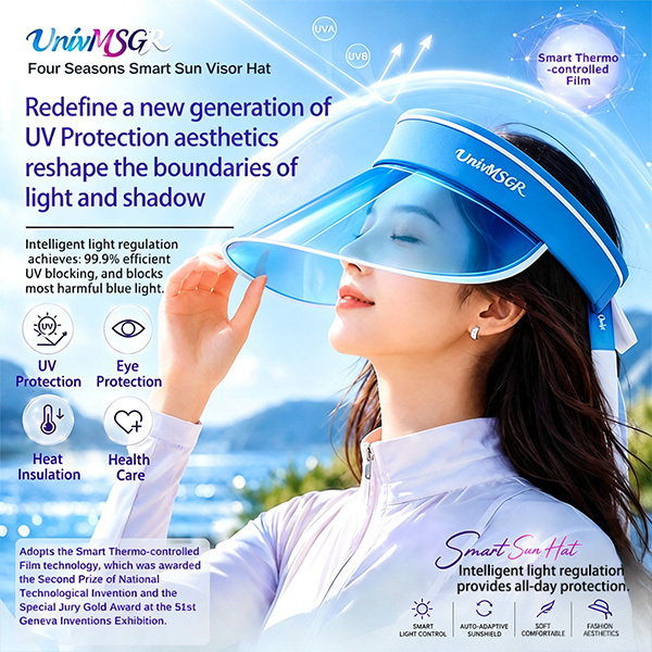 Anti UV Unisex Transparent Wide Curved Brim Casual Sports Cycling Running Adjustable Summer Beach Sun Visor Cap 100% Polyester