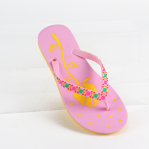 Mode bas prix pied imprime marque de dames chaussures confortables femmes été pantoufles tongs pantoufle - Product Image 3