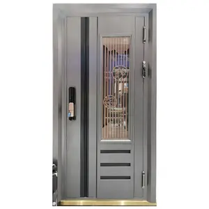 Harga Murah Stainless Steel Pintu Masuk Mewah Modern Engsel Harga Double Stainless Steel 304 Pintu