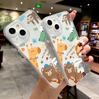 Funda Trasera de Silicona con Logotipo Personalizado para iPhone 16 15, Funda de Teléfono TPU con Estampado de Dibujos Animados de Pantalla Completa, Carcasa Protectora Antigolpes
