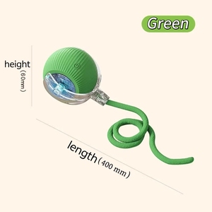 Akıllı Pet oyuncak 360 ° otomatik interaktif köpek akıllı top oyuncak halat ile interaktif kedi oyuncaklar kediler için USB şarj aleti haddeleme topu - Product Image 6