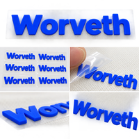 Logo personnalisé 3D en silicone en relief pour transfert thermique, vente en gros, autocollant 3D en silicone pour fer à repasser, étiquette d'impression par transfert thermique pour T-shirt