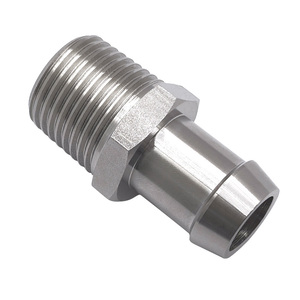 Adattatore per Tubo da 1/2" NPT a 5/8" Barb - Raccordo in Acciaio <span class=keywords><strong>Cromato</strong></span> per Collettore di Aspirazione e Tubo Riscaldatore - Compatibile con Motori Chevy SBC BBC Ford Mopar V8 - Product Image 1