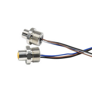 Conector Hembra M12-A-5p Automotriz Impermeable IP67 de Latón Niquelado, Receptáculo de 60V 4A para Montaje en Panel - Product Image 3