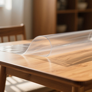 Super Clear Transparent PVC <strong>Film</strong> Rolls Soft Flexible Moisture-Proof For Household Products For Transparent Tablecloths - Product Image 1